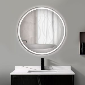 آیینه تک منظوره چراغدار e-520 ابعاد 80*90 ZONTES