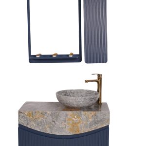 روشویی آترین سفید کابین دودی مات سایز 80*40 DLW