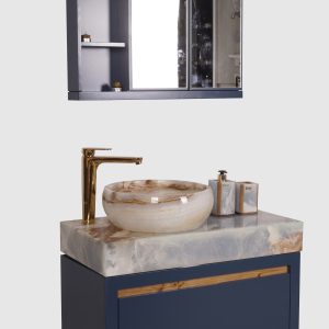 روشویی مارمو آبی کابین طوسی سایز 40*70 DLW