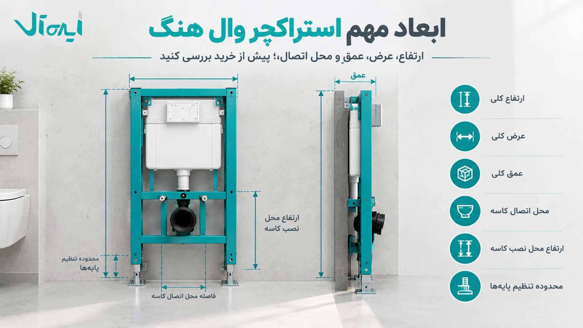 ابعاد استراکچر وال هنگ