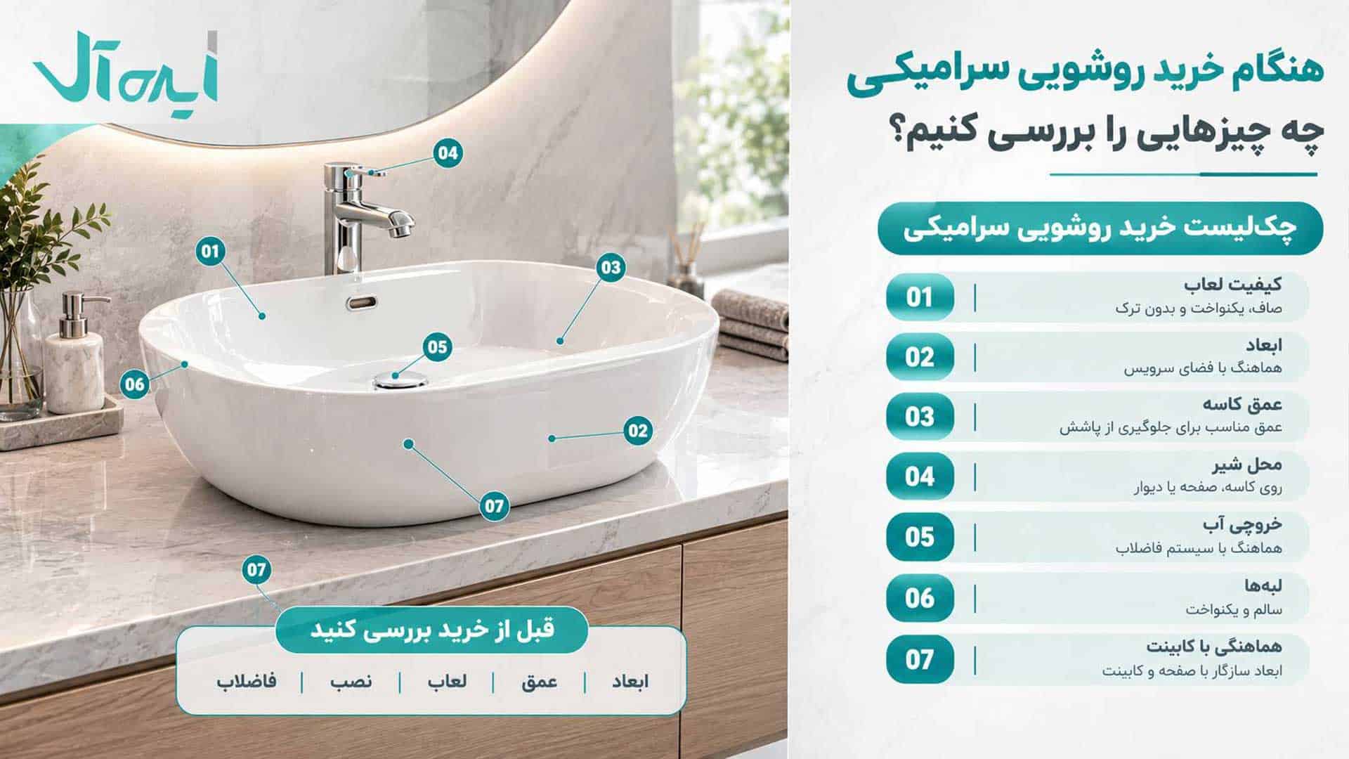 نکات مهم حین خرید روشویی