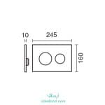کلید فلاش تانک دایره از برند KWC - تصویر 7