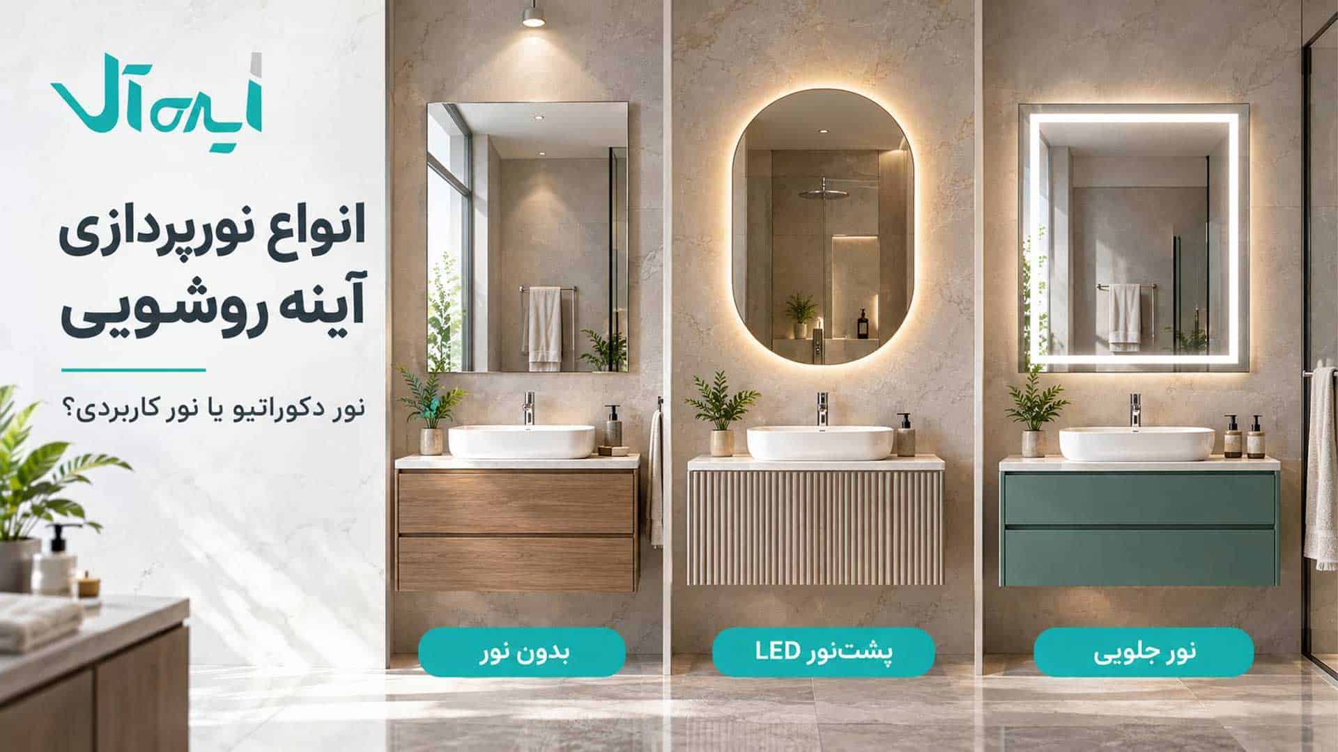 انواع آینه از لحاظ نورپردازی