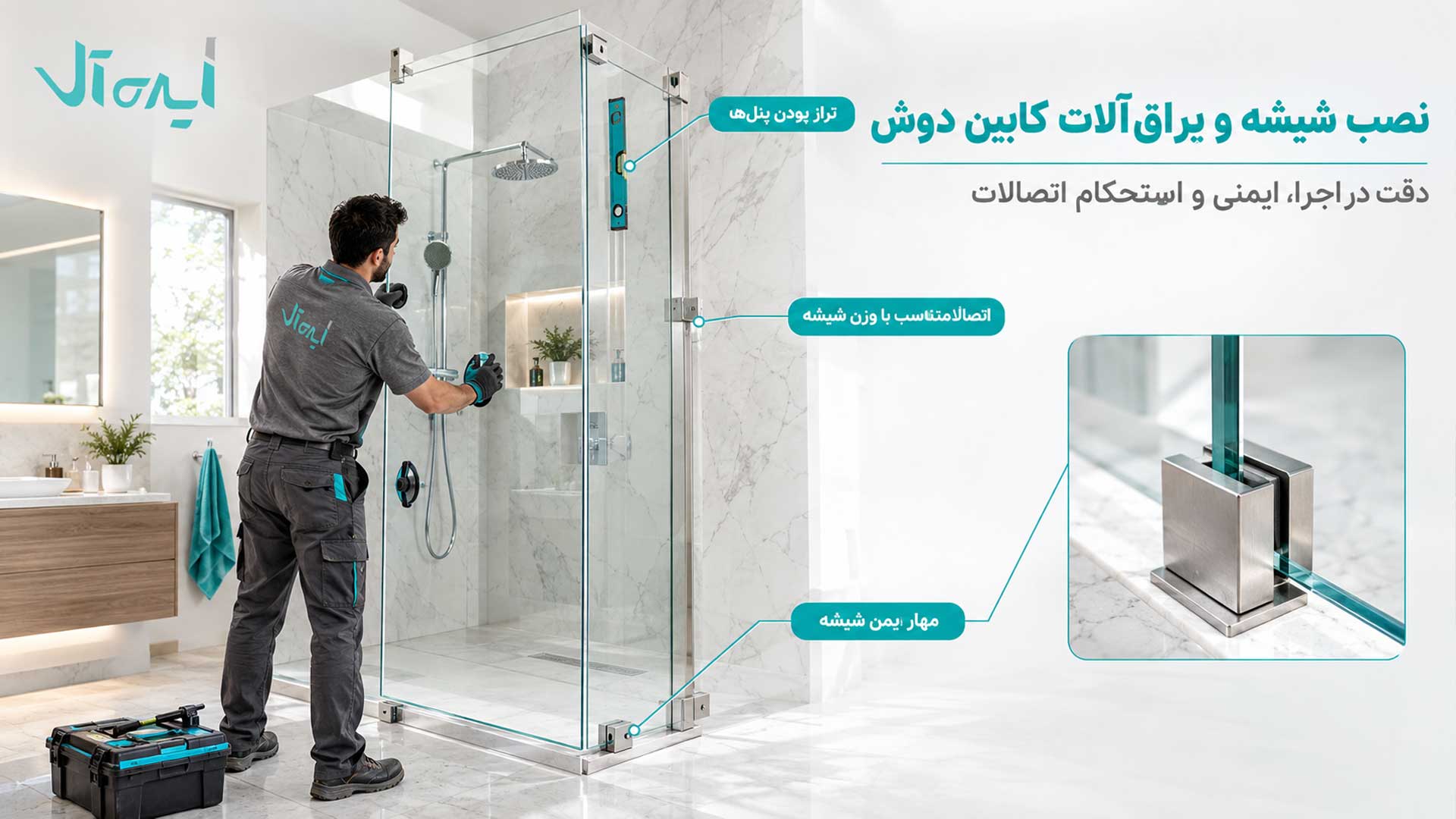 نصب شیشه کابین